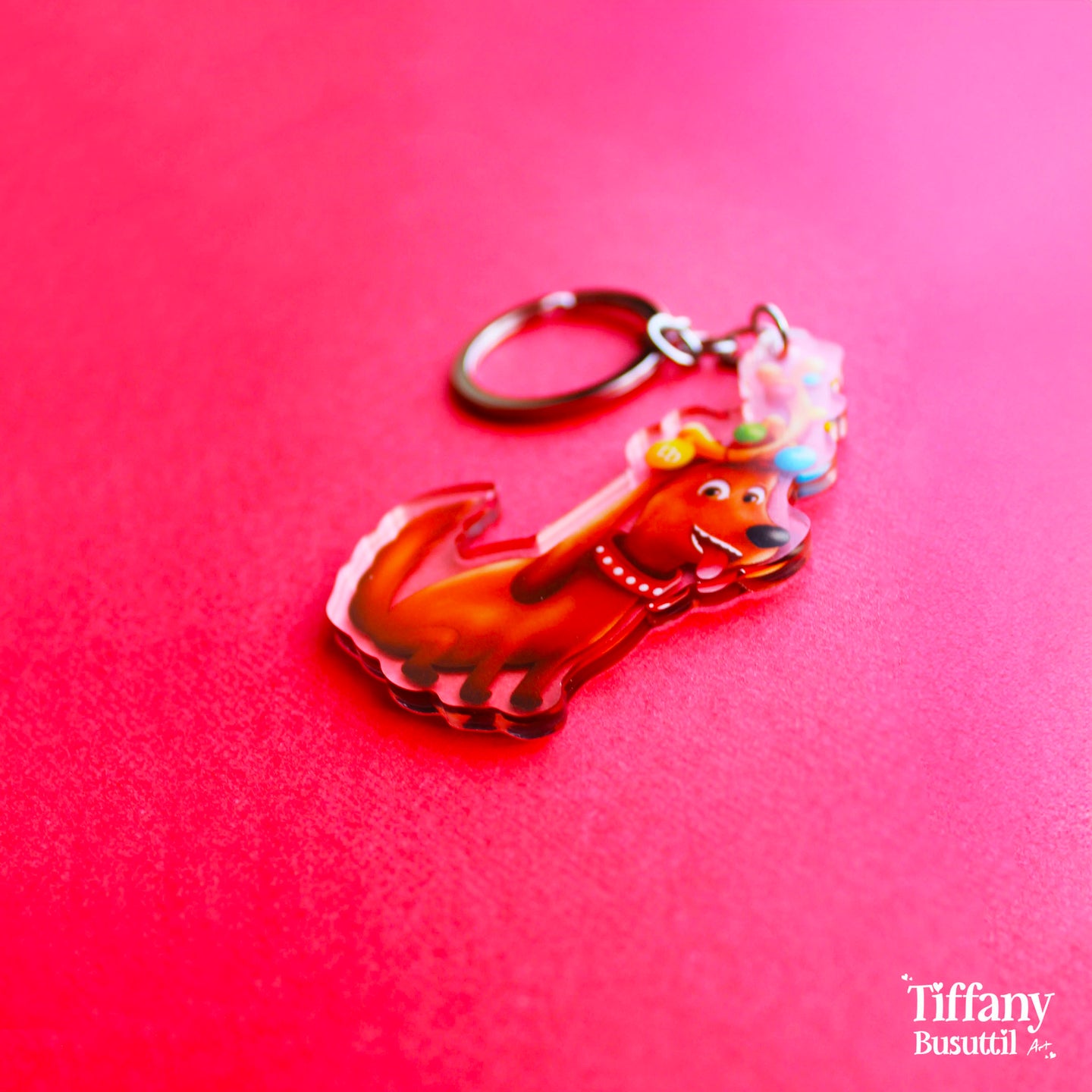 Christmas Dog Keychain