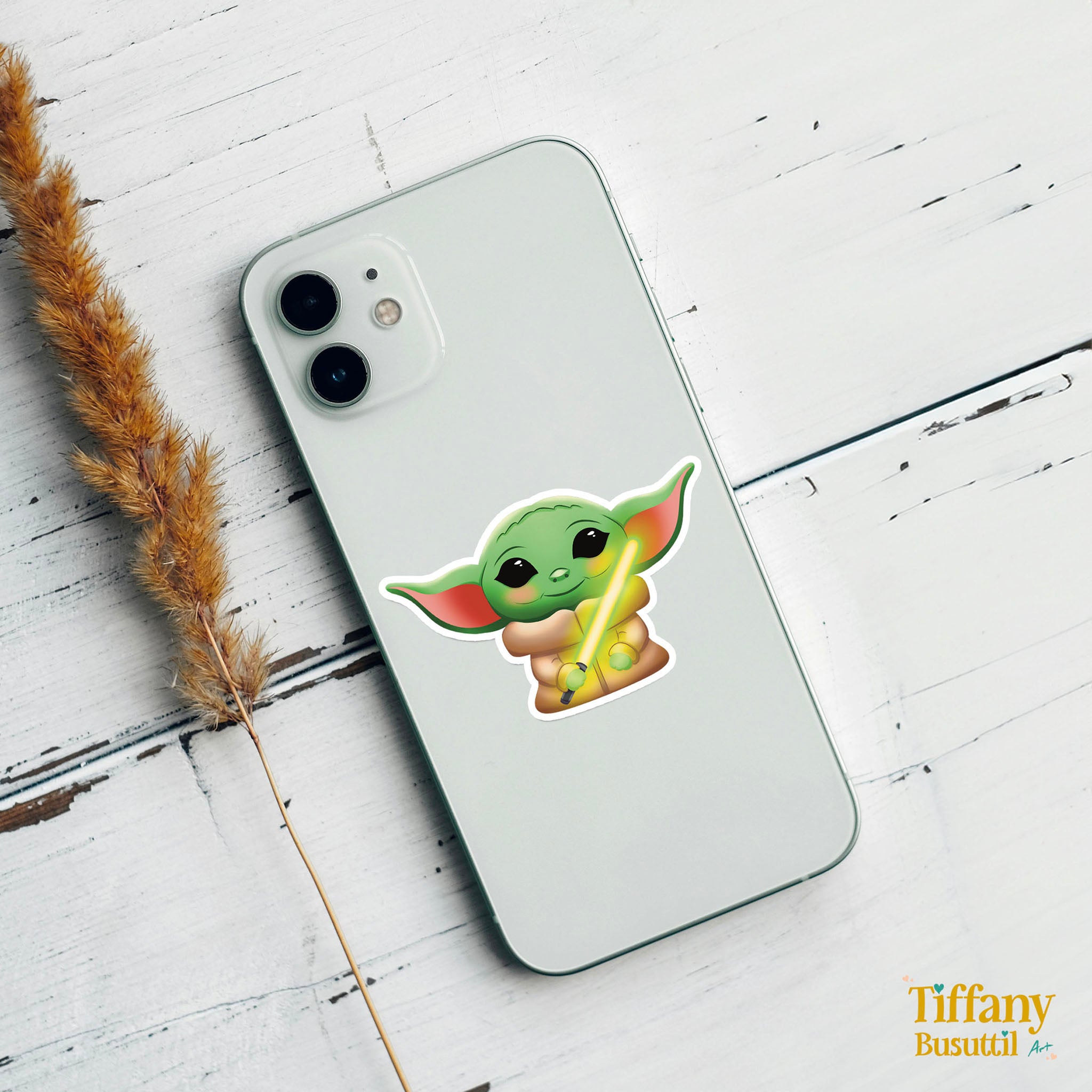 Cute Green Alien Sticker