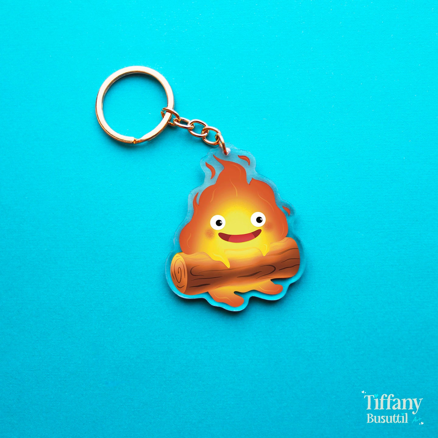 Happy Flame Keychain