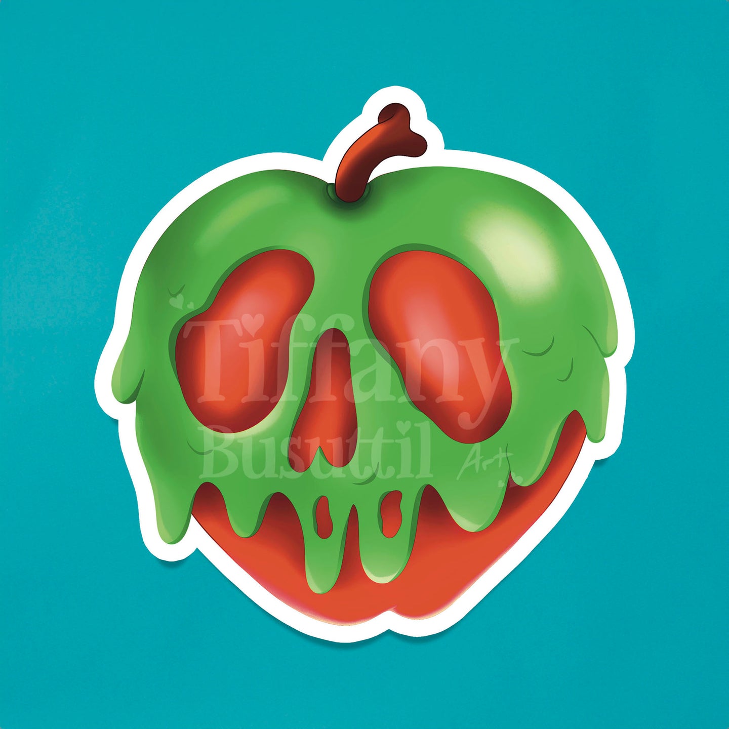 Haunted Apple Sticker