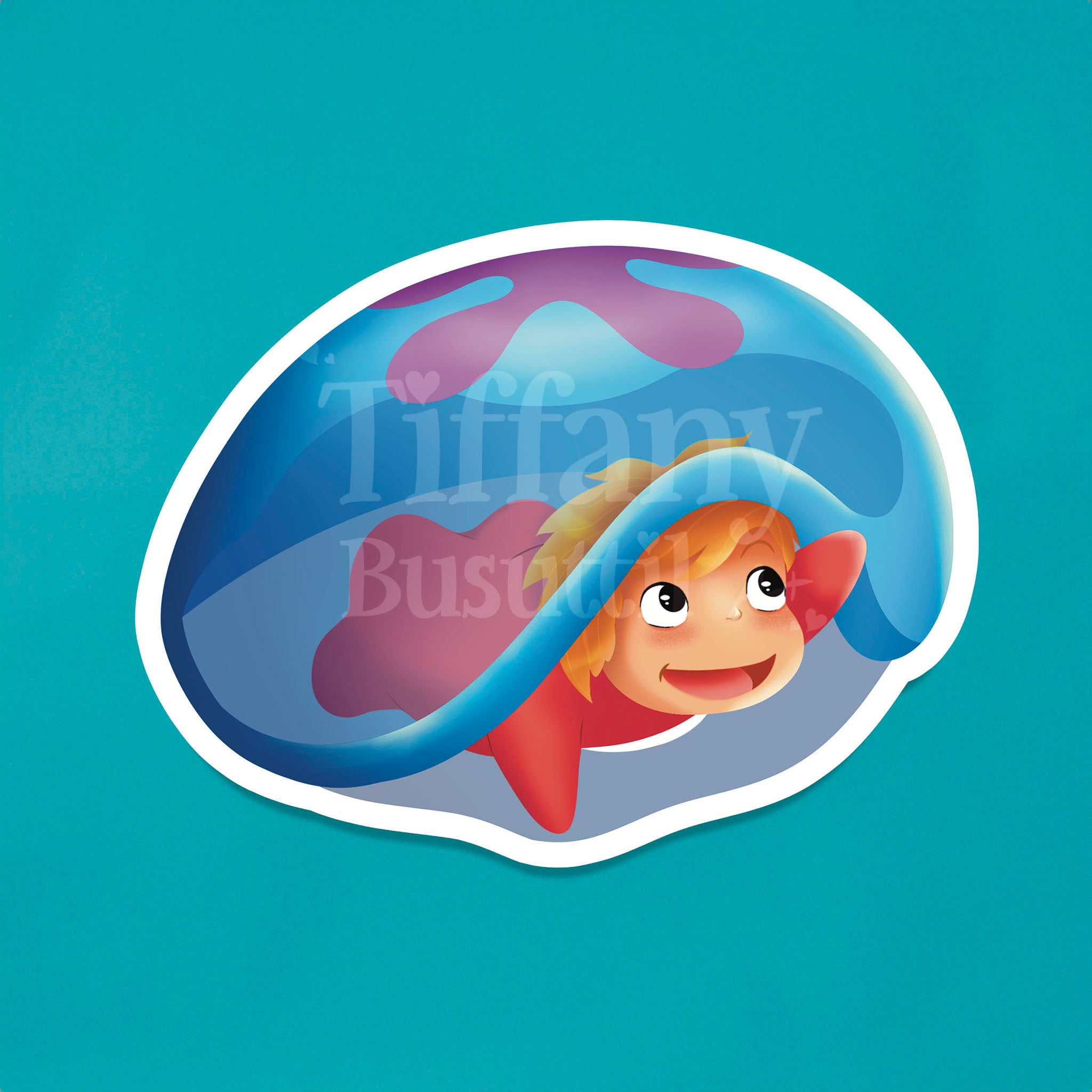 Jellyfish Adventure Sticker