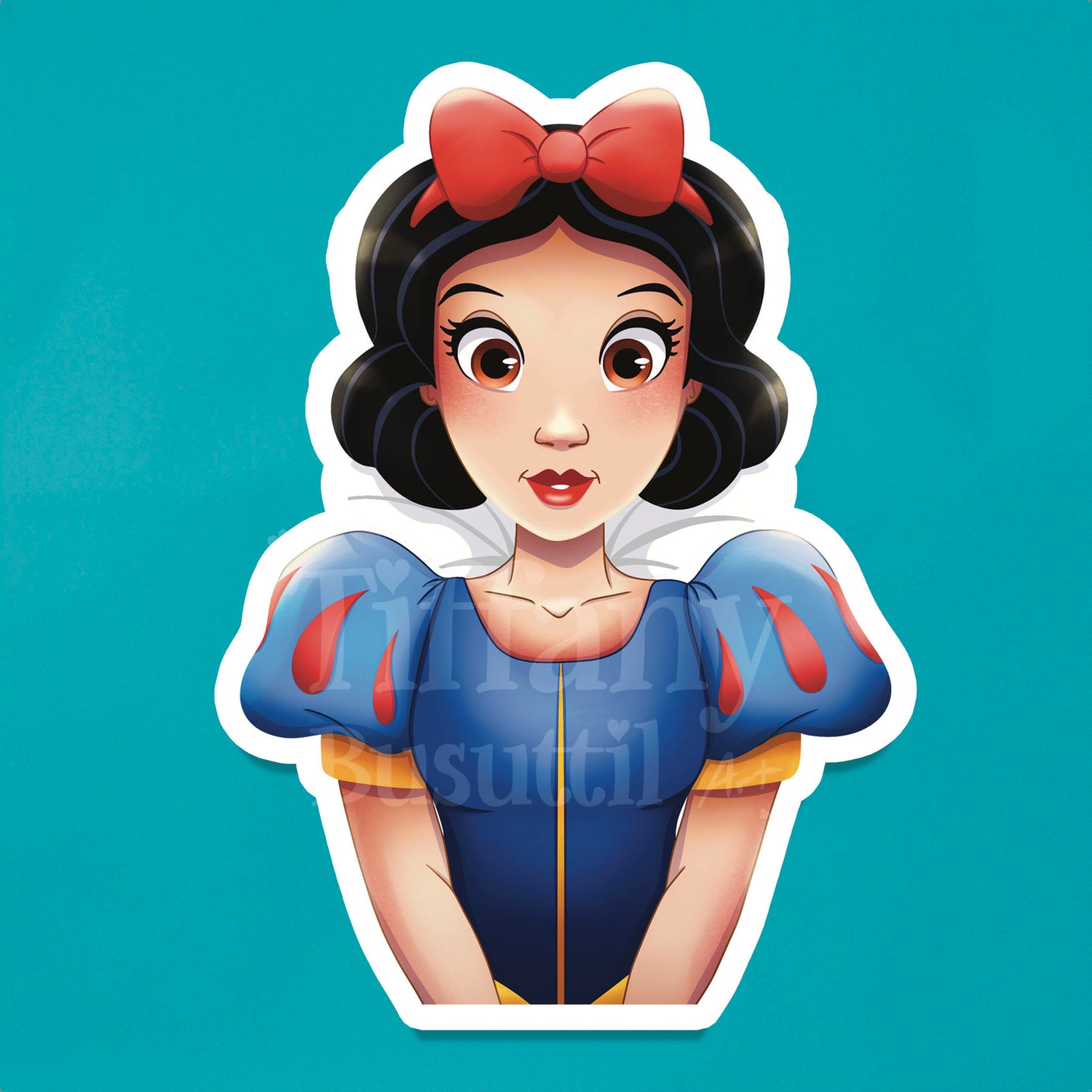 Red Bow Princess Sticker